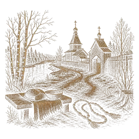 Orthros artwork for the life of St Dimitry of Priluk