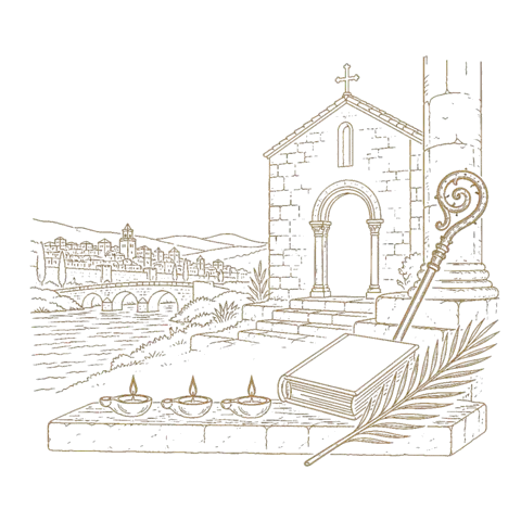 Orthros artwork for the life of St Denis of Paris