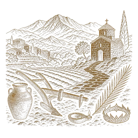 Orthros artwork for the life of St Conon of Isauria