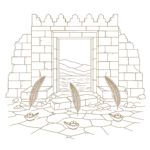 Orthros artwork for the life of Abda, Hormizd and Sunin of Persia
