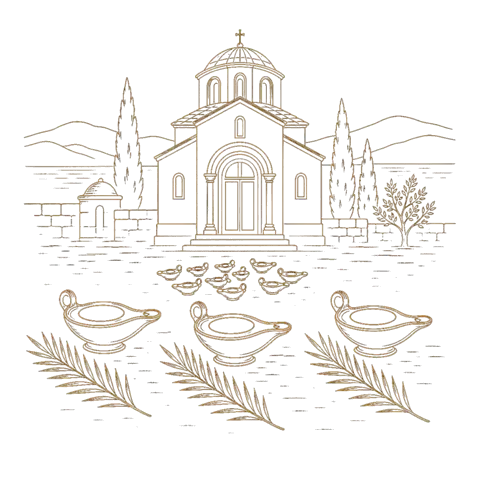 Orthros artwork for the life of Philemon, Apollonius and Arian