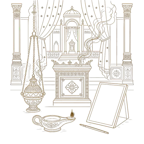 Orthros artwork for the life of Zacharias and Elizabeth