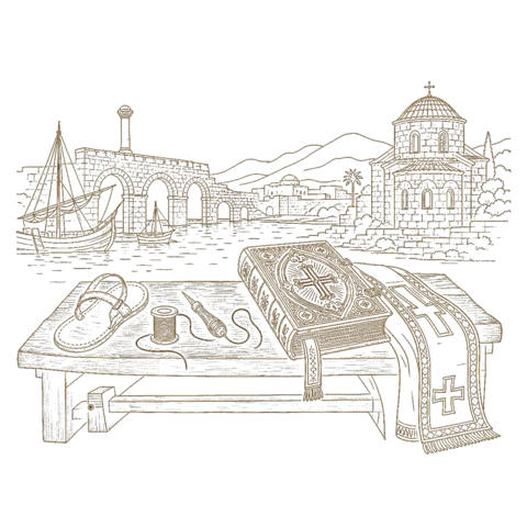 Orthros artwork for the life of St Ananias of Alexandria