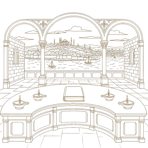 Orthros artwork for the life of St Anatolios of Constantinople
