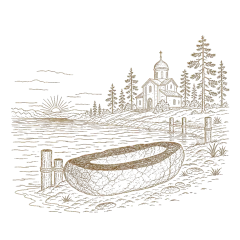 Orthros artwork for the life of St Anthony the Roman of Novgorod