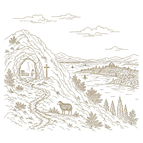 Orthros artwork for the life of St Auxentius