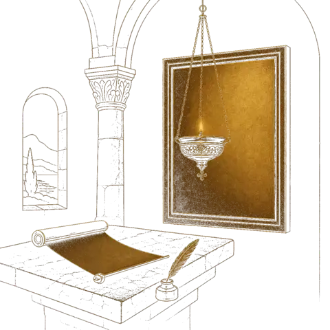 Orthros artwork for the life of St Basil the Confessor of Parium