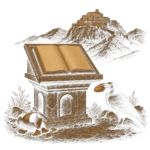 Orthros artwork for the life of St Benedict of Nursia