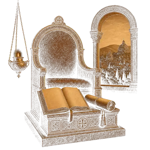 Orthros artwork for the life of St Celestine of Rome