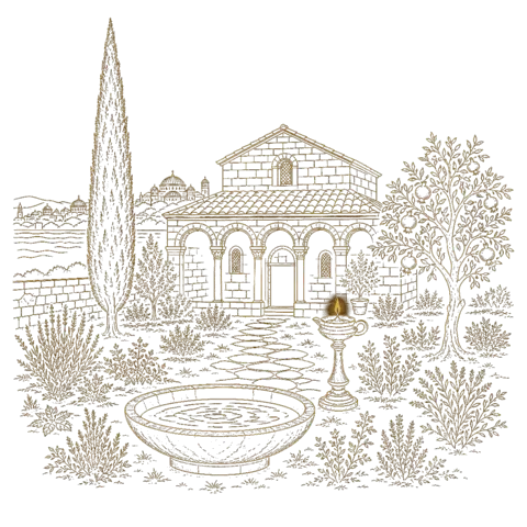 Orthros artwork for the life of St Domnina