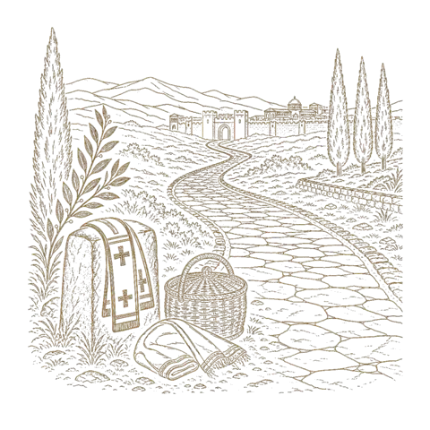 Orthros artwork for the life of St Eleutherius of Illyria