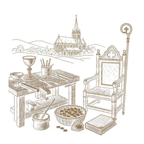Orthros artwork for the life of St Eloi of Noyon