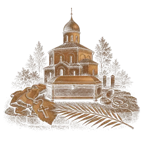 Orthros artwork for the life of Elizabeth Romanov and Barbara