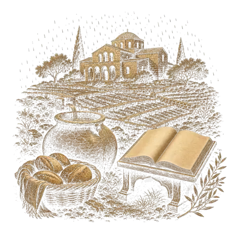 Orthros artwork for the life of St Eumenes of Gortyna