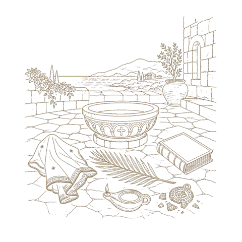 Orthros artwork for the life of St Euthalia