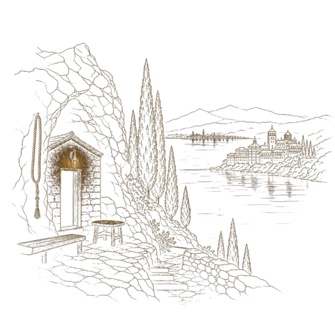 Orthros artwork for the life of St Euthymius the New of Thessalonica