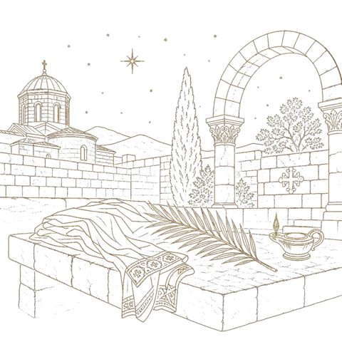 Orthros artwork for the life of St Febronia