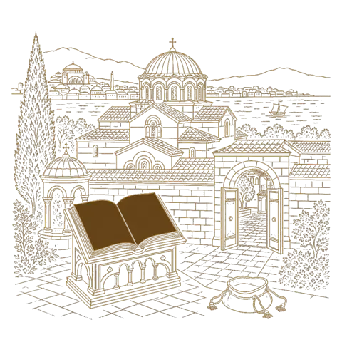 Orthros artwork for the life of St Gennadius of Constantinople