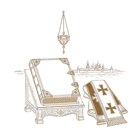 Orthros artwork for the life of St Gennadius of Novgorod