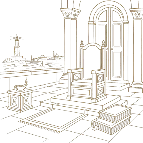Orthros artwork for the life of St Gregory the Confessor of Alexandria