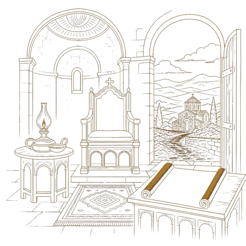 Orthros artwork for the life of St Gregory the Elder of Nazianzus