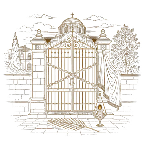 Orthros artwork for the life of St Gregory V of Constantinople