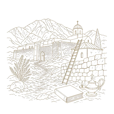 Orthros artwork for the life of St John Climacus