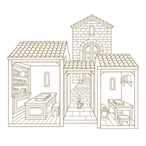 Orthros artwork for the life of St John, Disciple of Gregory Decapolites