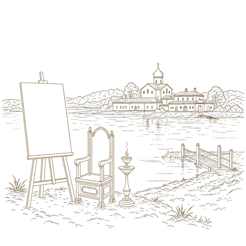 Orthros artwork for the life of St John of Novgorod
