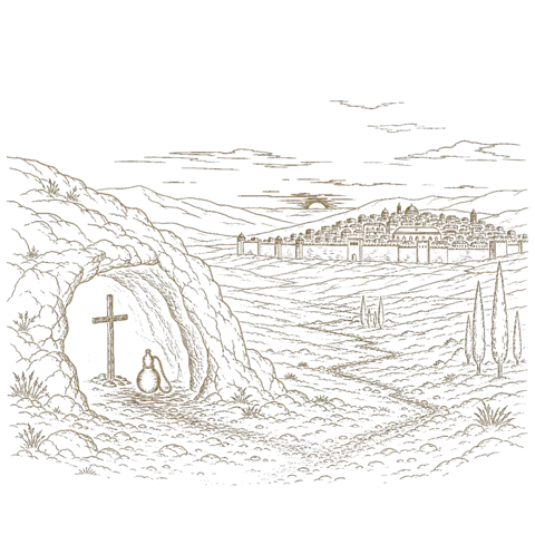 Orthros artwork for the life of John and Symeon the Fool for Christ