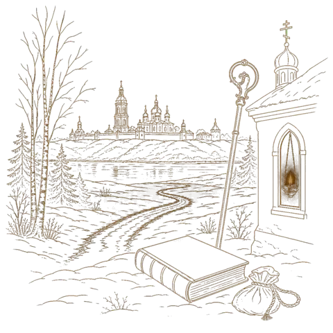 Orthros artwork for the life of St John Maximovitch of Tobolsk