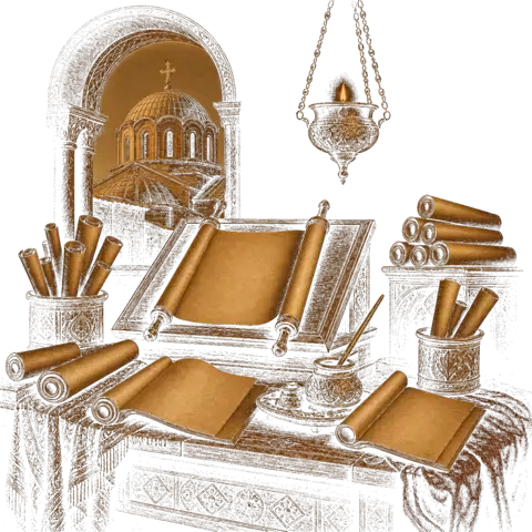 Orthros artwork for the life of St Joseph the Hymnographer