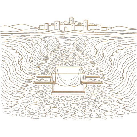 Orthros artwork for the life of St Joshua, Son of Nun