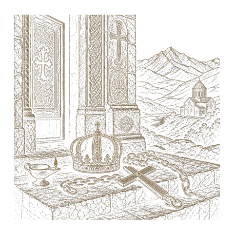 Orthros artwork for the life of St Ketevan of Georgia
