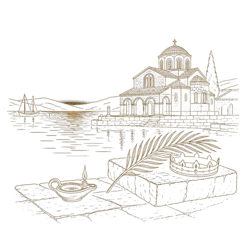 Orthros artwork for the life of St Kyriake of Nicomedia
