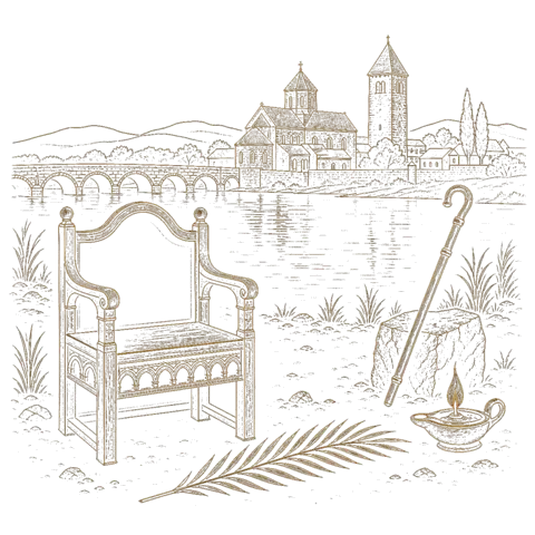 Orthros artwork for the life of St Lambert of Maastricht