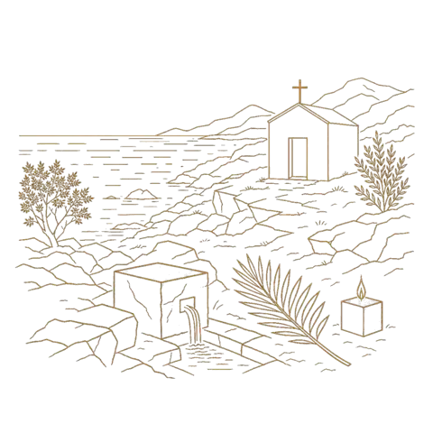 Orthros artwork for the life of St Marcella of Chios