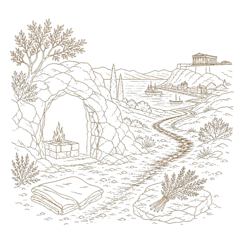 Orthros artwork for the life of St Martinian of Caesarea