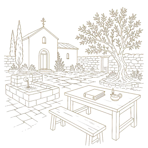 Orthros artwork for the life of St Matrona the Venerable