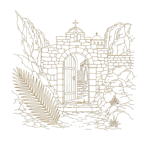 Orthros artwork for the life of St Michael of St Sabbas' Monastery