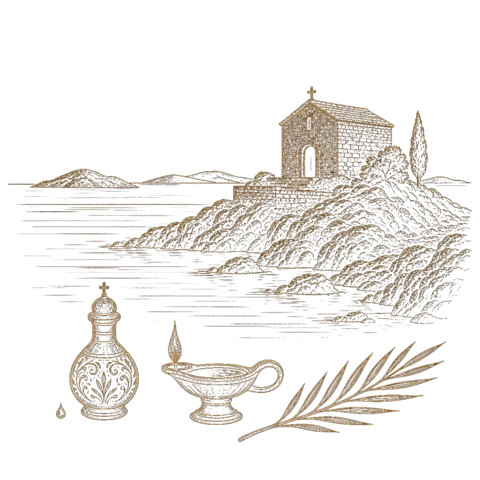 Orthros artwork for the life of St Myropea of Chios