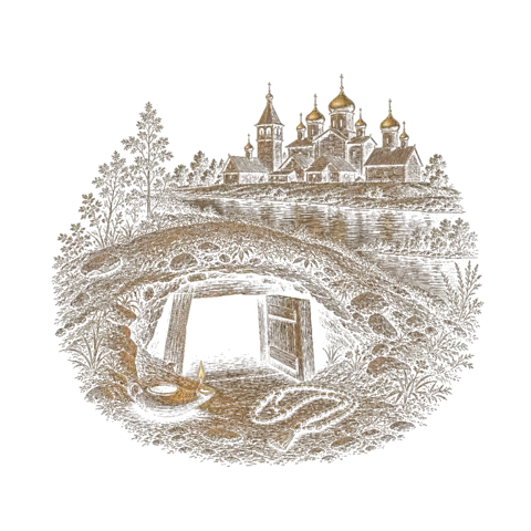 Orthros artwork for the life of St Nicetas of Novgorod
