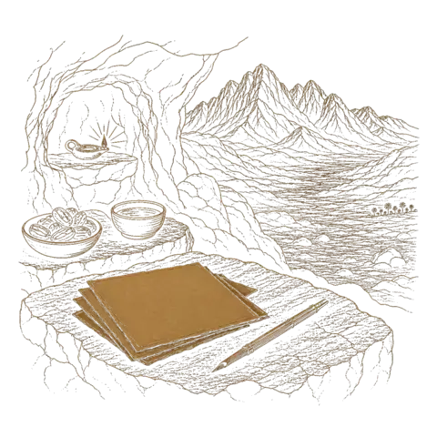 Orthros artwork for the life of St Nilus the Ascetic of Sinai