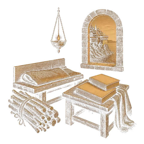 Orthros artwork for the life of St Niphon of Constantinople