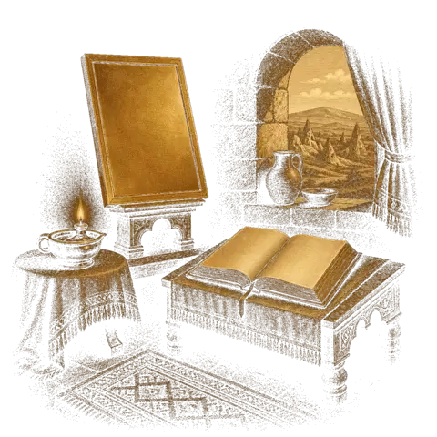 Orthros artwork for the life of St Nonna, Mother of St Gregory the Theologian