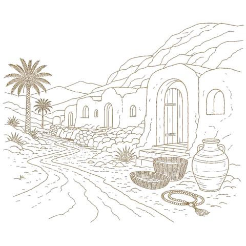 Orthros artwork for the life of St Or of the Thebaid