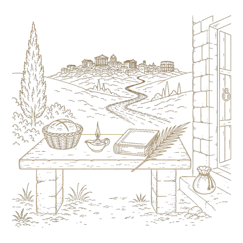 Orthros artwork for the life of St Paraskeve