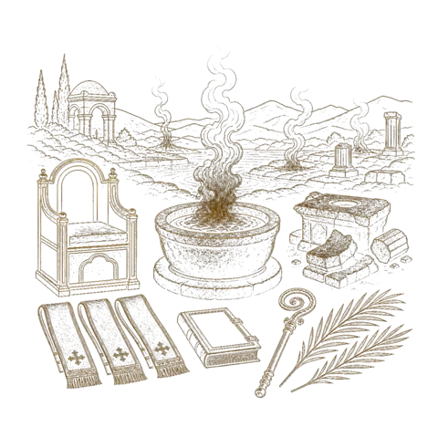 Orthros artwork for the life of St Patrick of Prusa
