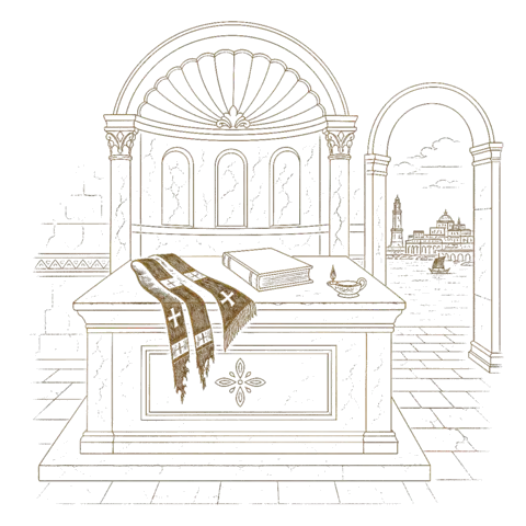 Orthros artwork for the life of St Peter of Alexandria