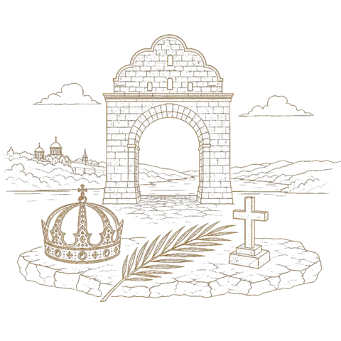 Orthros artwork for the life of St Peter Yaropolk
